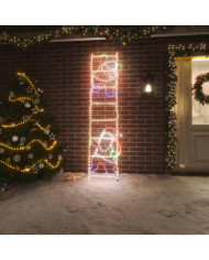 Figurine Père Noël sur échelle pliable avec 552 LED 50x200 cm | Mobilier & Déco