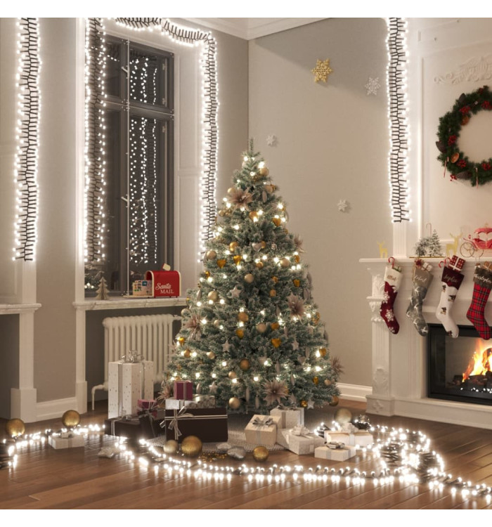 Guirlande lumineuse à LED groupées 2000 LED Blanc froid 17m PVC | Mobilier & Déco