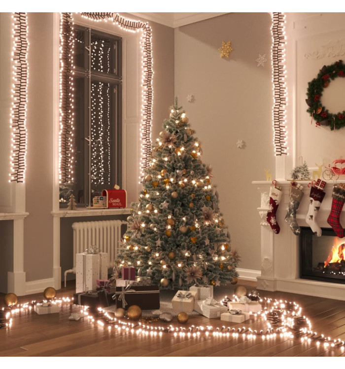 Guirlande lumineuse à LED groupées 1000 LED Blanc chaud 11m PVC | Mobilier & Déco