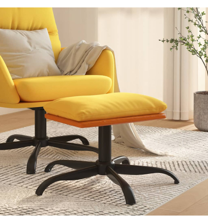 Repose-pied Jaune moutarde 60x60x36 cm Tissu et similicuir | Mobilier & Déco