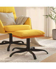 Repose-pied Jaune moutarde 60x60x36 cm Tissu et similicuir | Mobilier & Déco