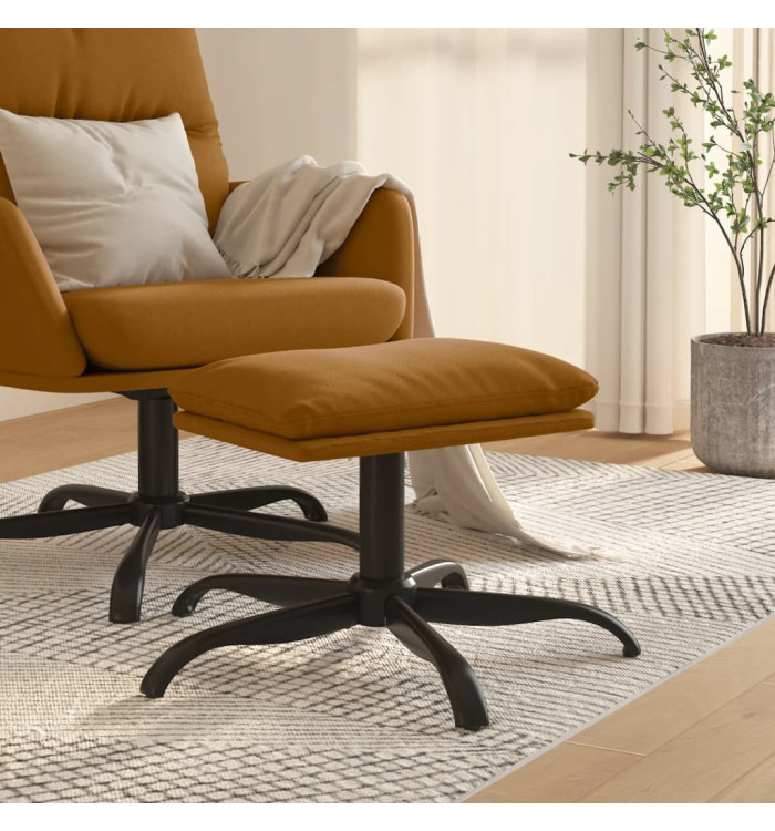 Repose-pied Marron 60x60x36 cm Velours | Mobilier & Déco