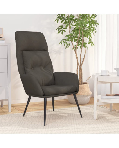 Chaise de relaxation Gris foncé Similicuir daim | Mobilier & Déco