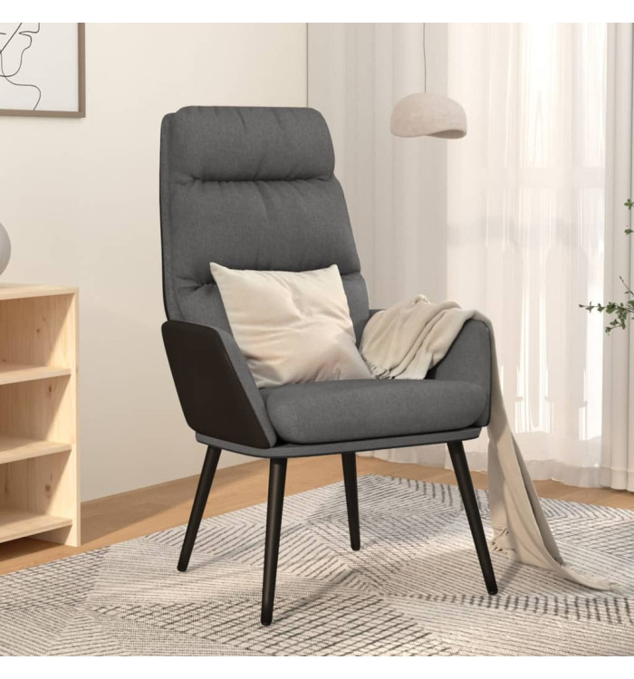 Chaise de relaxation Gris clair Tissu | Mobilier & Déco