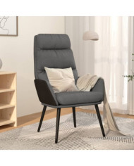 Chaise de relaxation Gris clair Tissu | Mobilier & Déco