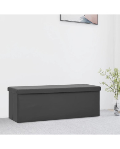Banc de rangement pliable Gris PVC | Mobilier & Déco