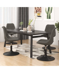 Chaises pivotantes à manger lot de 4 Gris foncé Velours | Mobilier & Déco