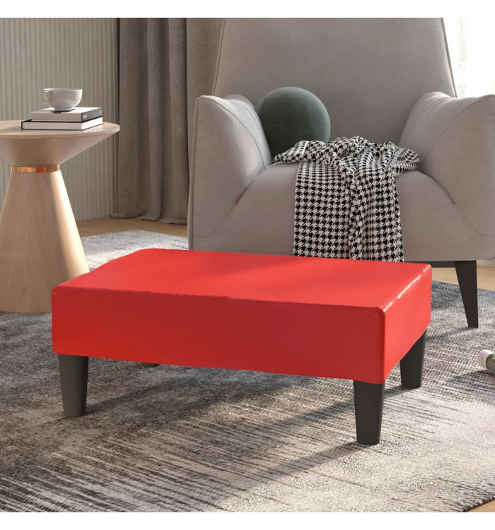 Repose-pied Rouge 78x56x32 cm Similicuir | Mobilier & Déco