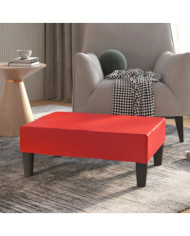 Repose-pied Rouge 78x56x32 cm Similicuir | Mobilier & Déco
