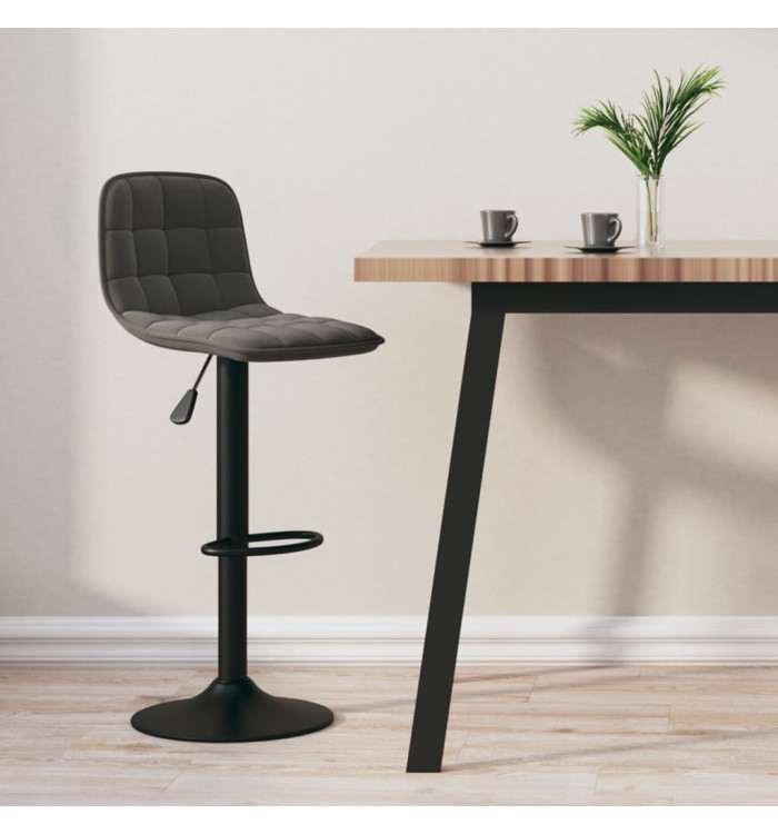 Tabouret de bar Gris foncé Velours | Mobilier & Déco