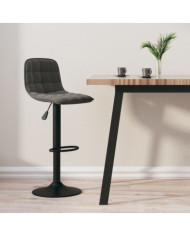 Tabouret de bar Gris foncé Velours | Mobilier & Déco