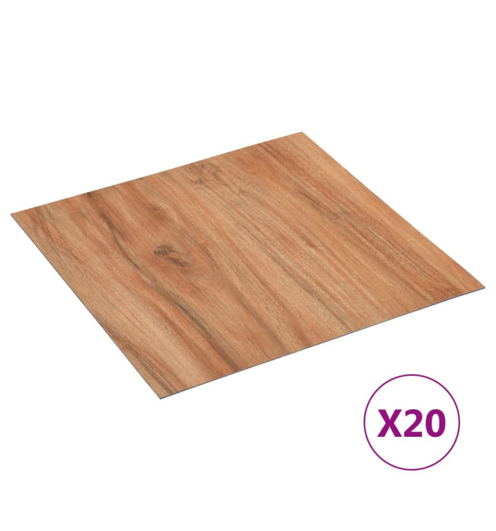 Planches plancher autoadhésives 20 pcs PVC 1,86 m² naturel | Mobilier & Déco