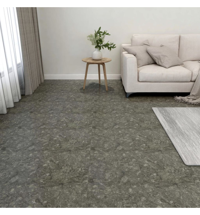 Dalles de plancher autoadhésives 20 pcs PVC 1,86 m² gris | Mobilier & Déco