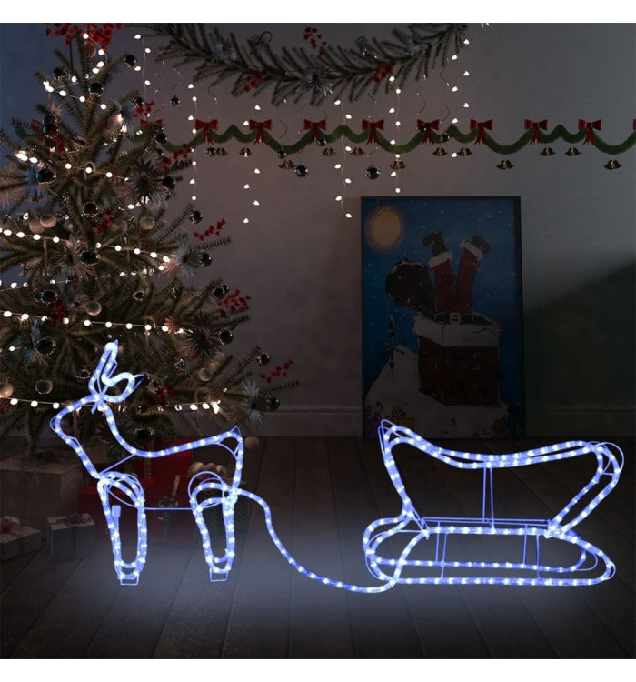 Décoration de Noël d'extérieur Renne et traîneau 252 LED | Mobilier & Déco