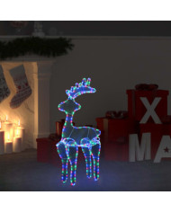Décoration de Noël de renne avec maille 306 LED 60x24x89 cm | Mobilier & Déco