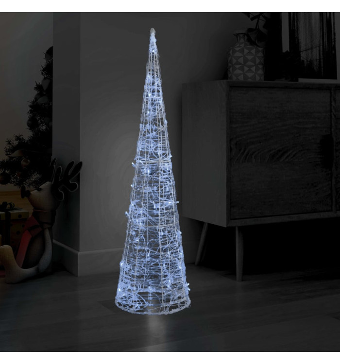 Cône lumineux décoratif pyramide LED Acrylique Blanc froid | Mobilier & Déco
