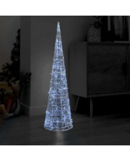 Cône lumineux décoratif pyramide LED Acrylique Blanc froid | Mobilier & Déco