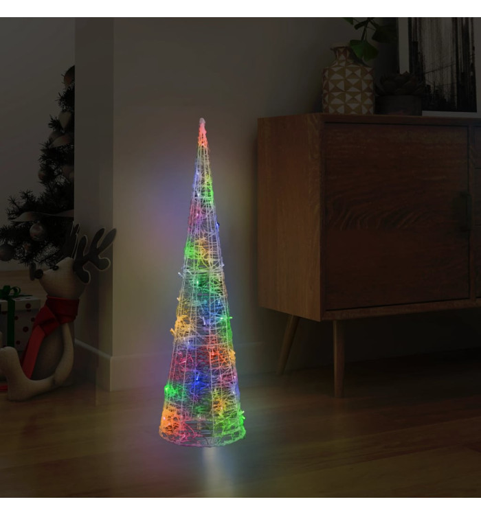 Cône lumineux décoratif pyramide à LED Acrylique Coloré 90 cm | Mobilier & Déco
