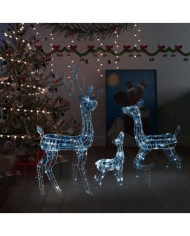 Famille de rennes de décoration Acrylique 300 LED blanc froid | Mobilier & Déco