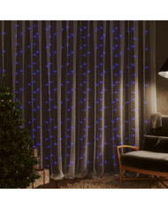 Rideaux lumineux à LED 3x3 m 300 LED Bleu 8 fonctions | Mobilier & Déco