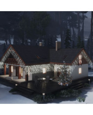 Rideau lumineux à glaçons LED 10m 400LED Blanc froid 8fonctions | Mobilier & Déco