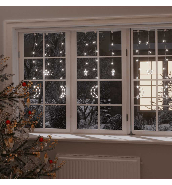 Guirlande lumineuse étoile et lune avec télécommande 345 LED | Mobilier & Déco