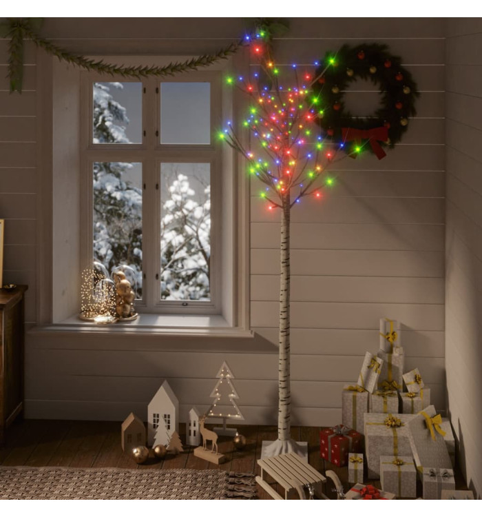 Sapin de Noël 180 LED colorées Saule 1,8 m Int/Ext | Mobilier & Déco