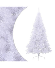 Sapin de Noël artificiel moitié avec support blanc 240 cm PVC | Mobilier & Déco