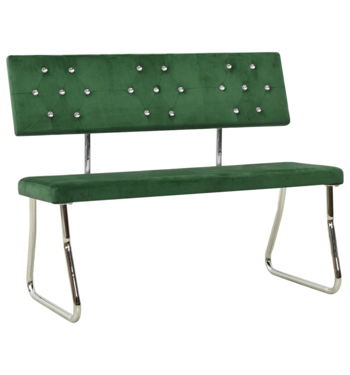 Banc 110 cm Vert foncé Velours | Mobilier & Déco