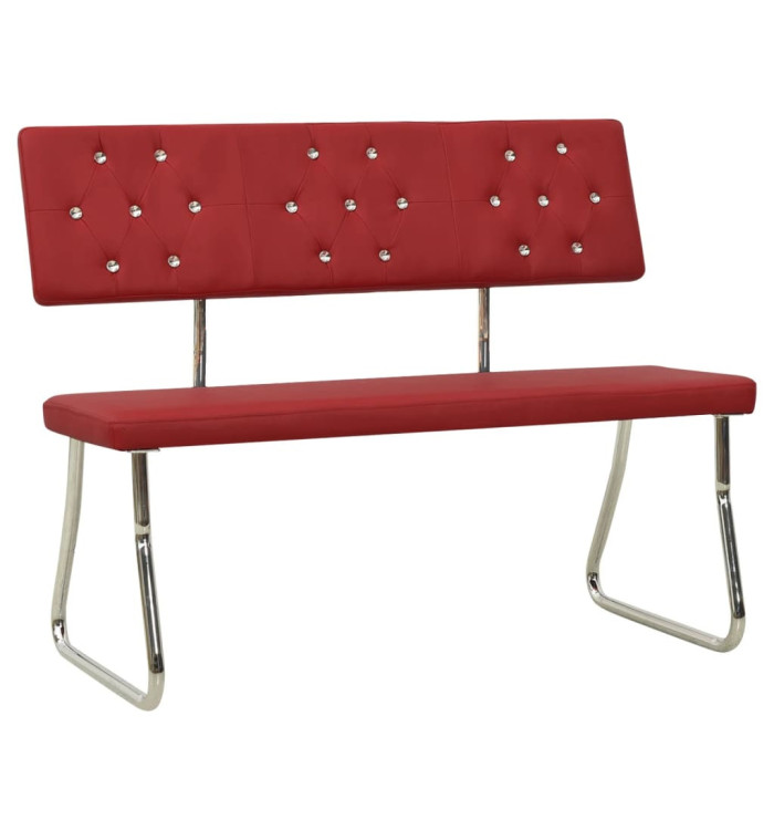 Banc 110 cm Rouge bordeaux Similicuir | Mobilier & Déco