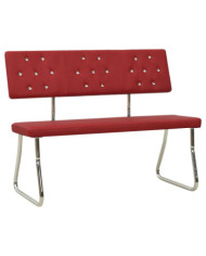 Banc 110 cm Rouge bordeaux Similicuir | Mobilier & Déco