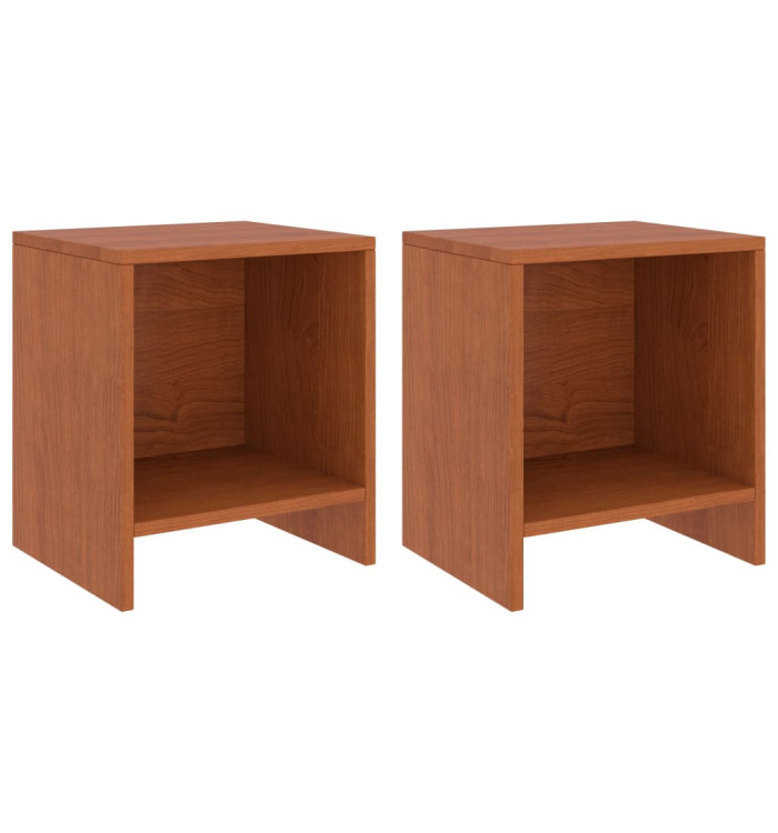 Tables de chevet 2pcs Marron miel 35x30x40cm Bois de pin massif | Mobilier & Déco