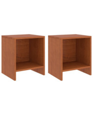 Tables de chevet 2pcs Marron miel 35x30x40cm Bois de pin massif | Mobilier & Déco