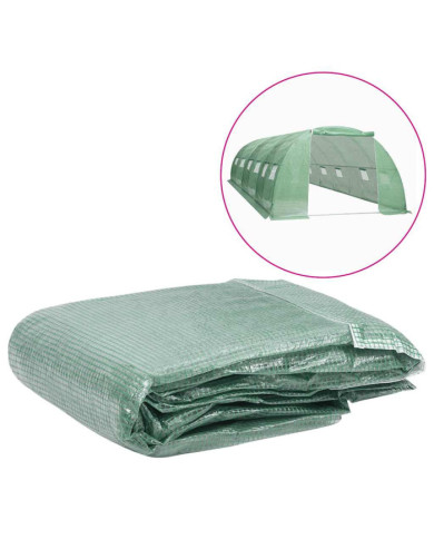Couverture de remplacement de serre (24 m²) 400x600x200 cm Vert | Mobilier & Déco