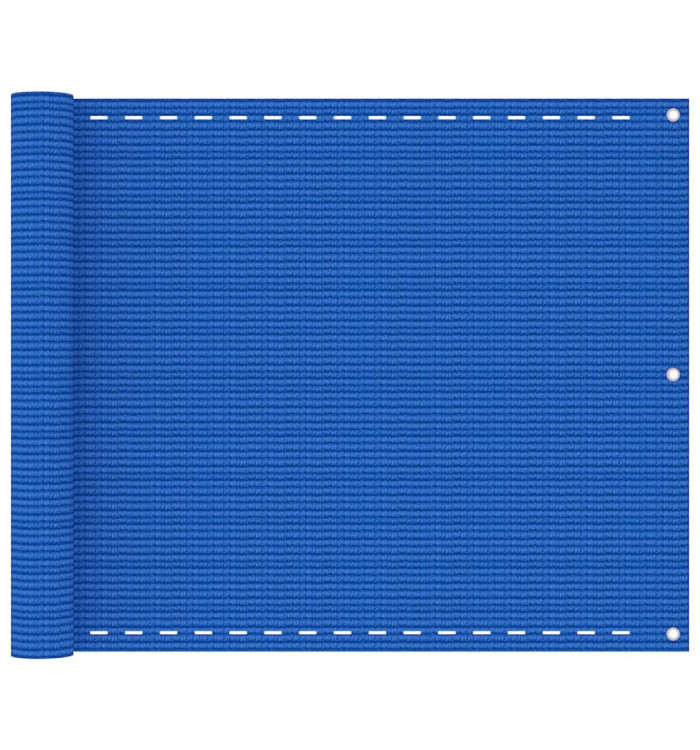 Écran de balcon Bleu 75x500 cm PEHD | Mobilier & Déco