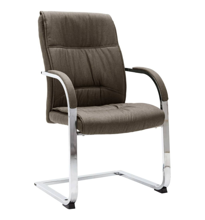 Chaise de bureau cantilever Taupe Tissu | Mobilier & Déco