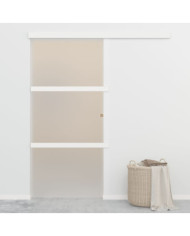Porte coulissante à butées Verre ESG et aluminium 90x205 cm | Mobilier & Déco