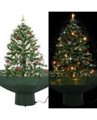 Arbre de Noël neigeux avec base de parapluie Vert 75 cm | Mobilier & Déco