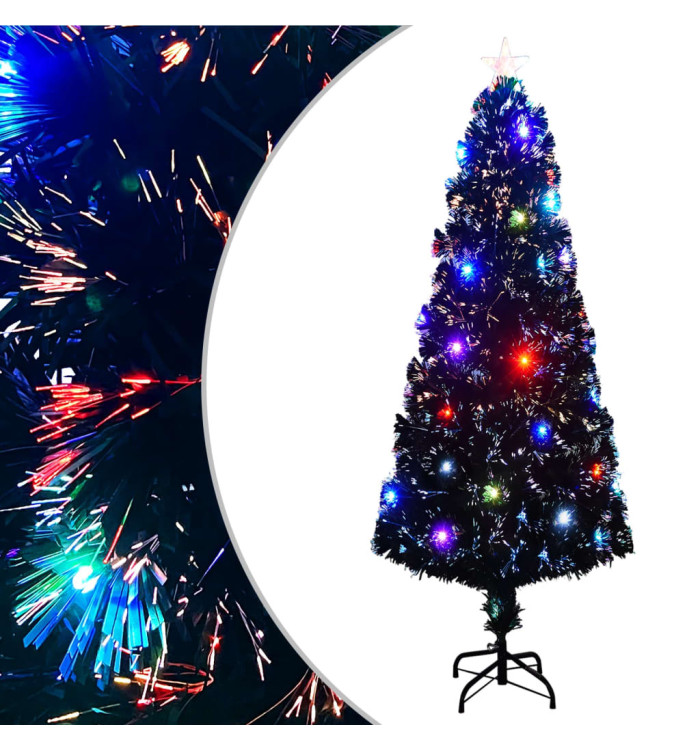 Arbre de Noël pré-éclairé avec support 240 cm fibre optique | Mobilier & Déco