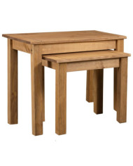 Tables gigognes 2 pcs Bois de pin massif Assortiment Panama | Mobilier & Déco