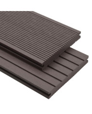 Panneaux de terrasse solides WPC 10 m² 4 m Marron foncé | Mobilier & Déco