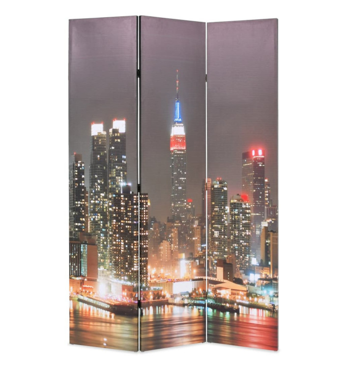 Cloison de séparation pliable 120x170 cm New York la nuit | Mobilier & Déco