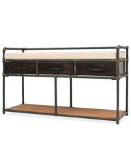 Banc de rangement avec coussin 107,5 x 34,5 x 59 cm | Mobilier & Déco