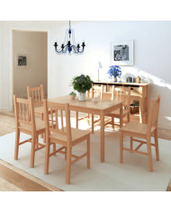 Ensemble de salle à manger sept pièces Pinède | Mobilier & Déco