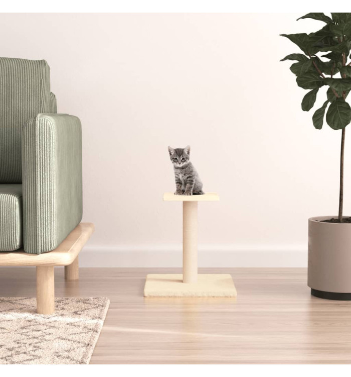 Arbre à chat avec plate-forme crème 38 cm | Mobilier & Déco
