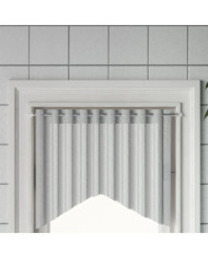 Tringles à rideau 2 pcs blanc et argenté 40-60 cm aluminium | Mobilier & Déco