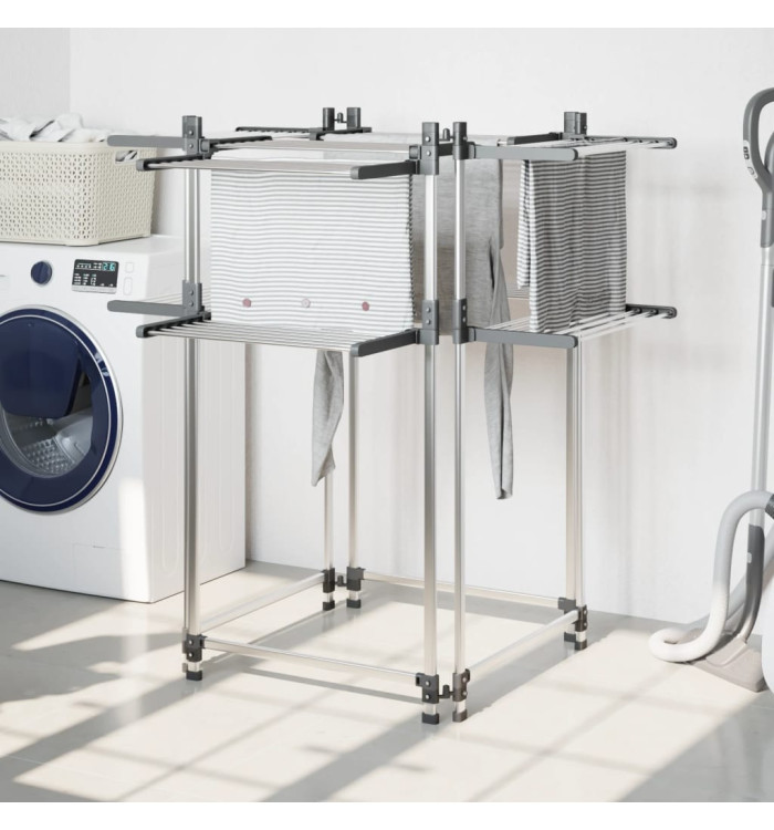Séchoir à linge 107x107x120 cm aluminium | Mobilier & Déco