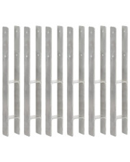 Piquets de clôture 6 pcs Argenté 7x6x60 cm Acier galvanisé | Mobilier & Déco