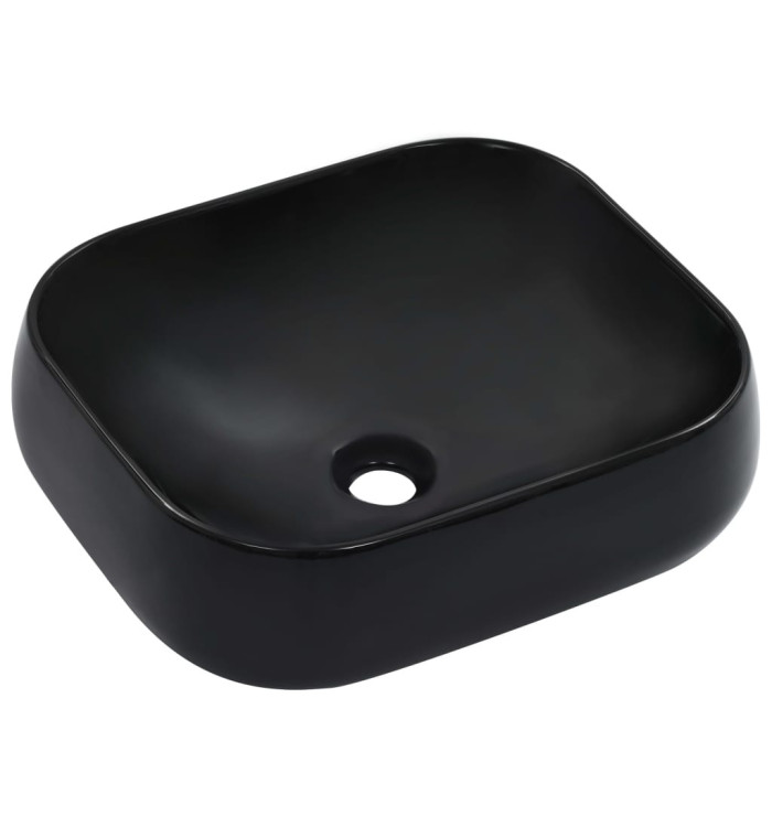 Lavabo 44,5 x 39,5 x 14,5 cm Céramique Noir | Mobilier & Déco