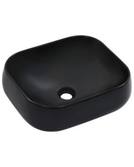 Lavabo 44,5 x 39,5 x 14,5 cm Céramique Noir | Mobilier & Déco